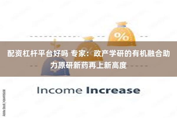 配资杠杆平台好吗 专家：政产学研的有机融合助力原研新药再上新高度