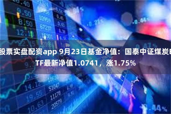 股票实盘配资app 9月23日基金净值：国泰中证煤炭ETF最新净值1.0741，涨1.75%