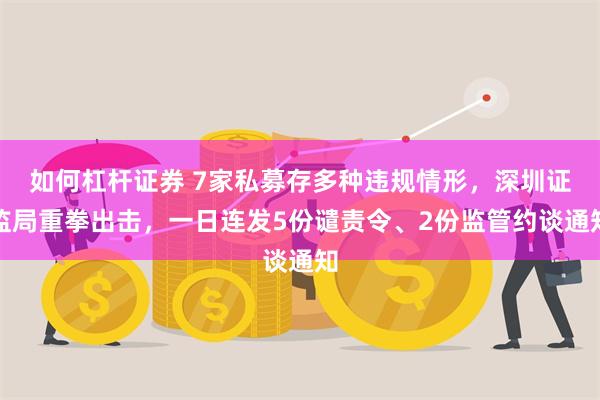 如何杠杆证券 7家私募存多种违规情形，深圳证监局重拳出击，一日连发5份谴责令、2份监管约谈通知